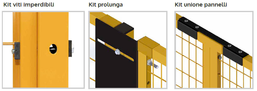 Sistema standard in rete con cornice di contenimento Logisafety